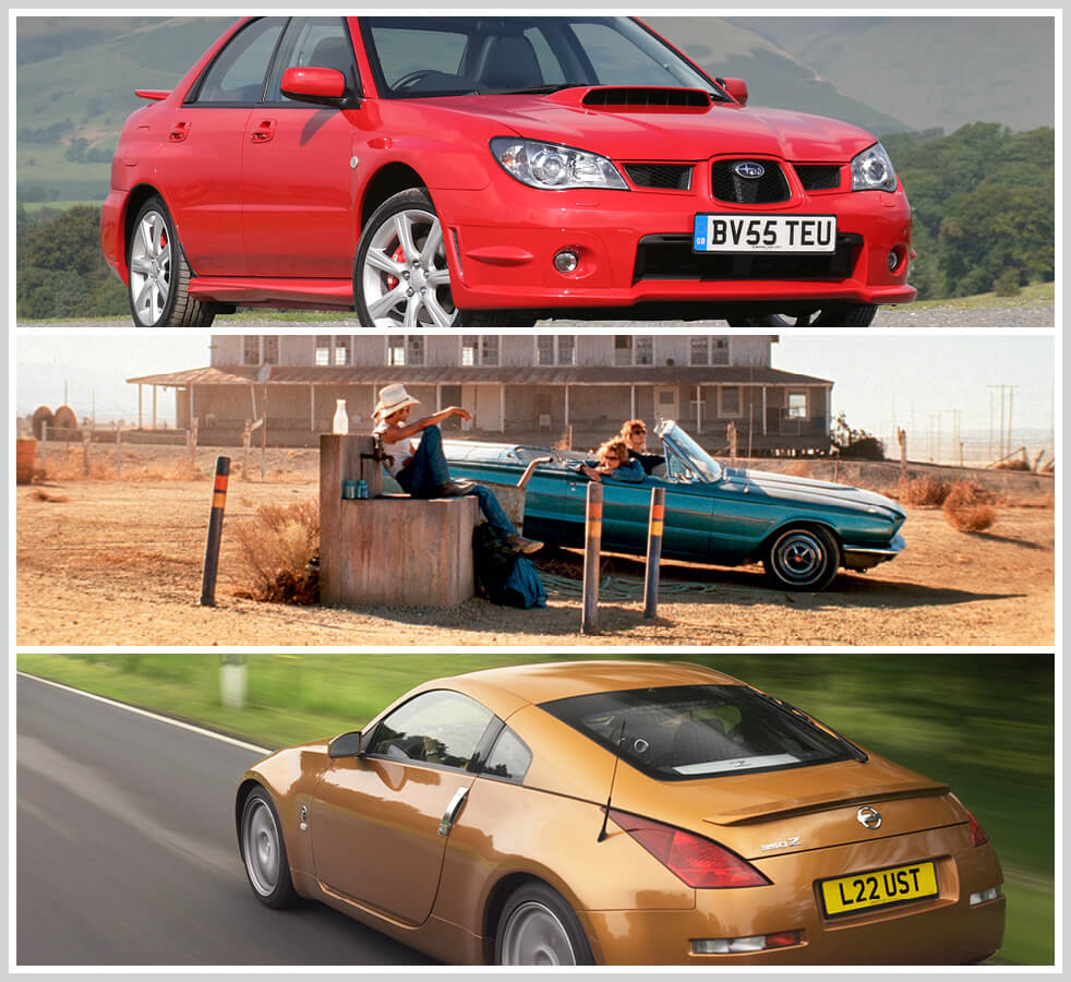 The 100 best classic cars: 2006 Subaru WRX STi, 1966 Ford Thunderbird, Nissan 350Z 